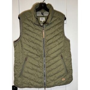 Camel Active womens Olive Green Recycled Puffer Vest  Size 44 7R48 B5.2